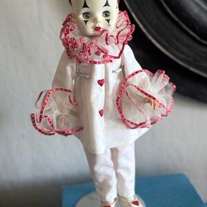 Vintage Madame Alexander Pierrot harlequin clown doll 13” doll